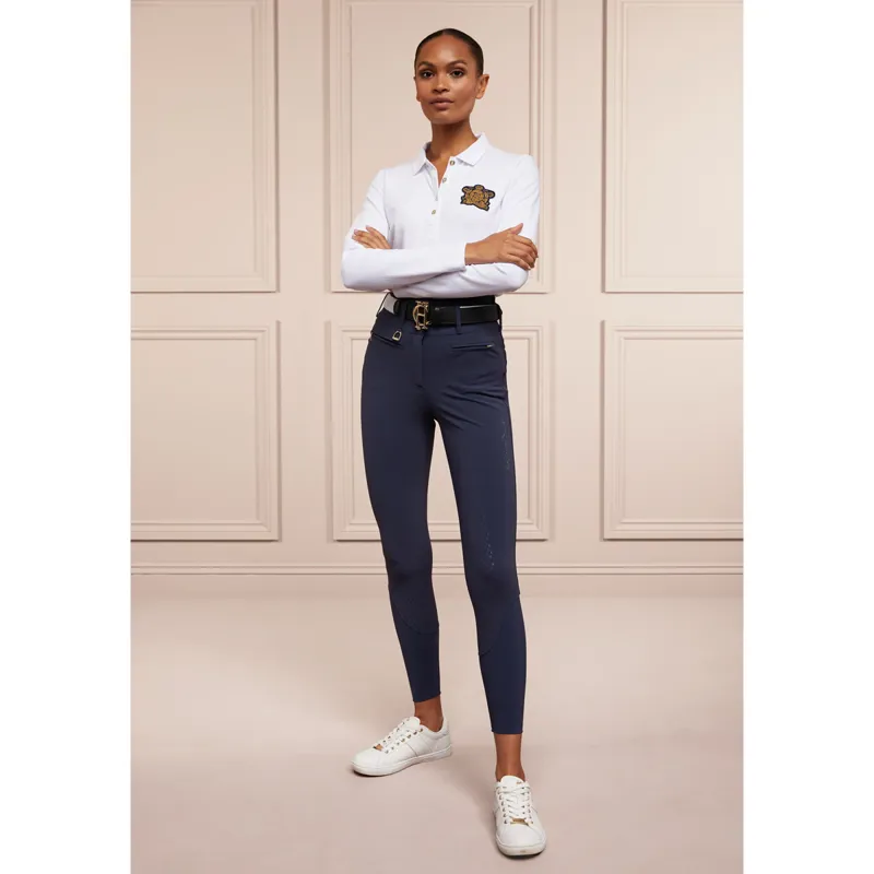 Holland Cooper Premium High Rise Breeches - Yale Blue